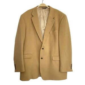 Jos. A. Bank Camel Hair Blazer Sport Coat Jacket Men 48XL Luxury Soft Golden Tan